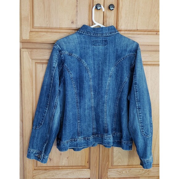 New Wah JEANS Vintage Jean Stylish Jacket Size18/20W Blue Denim Buttons Pockets - Picture 2 of 2